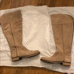 Franco Sarto Tall Tan Suede Boots